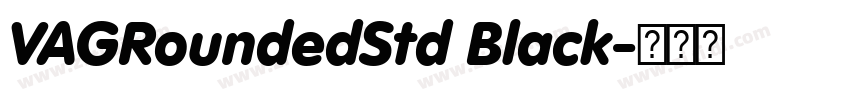 VAGRoundedStd Black字体转换